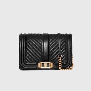 Chevron Quilted Small Love Crossbody